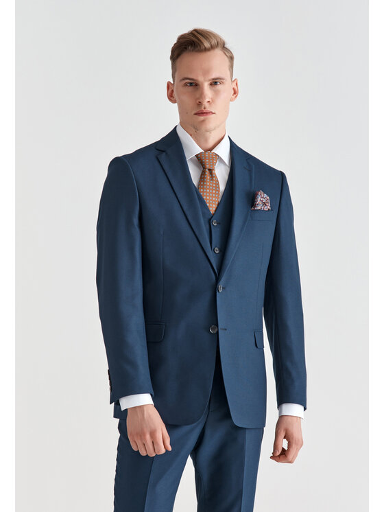 Pako Lorente Pako Lorente Spodnie garniturowe P21WF-6G-069 Granatowy Slim Fit