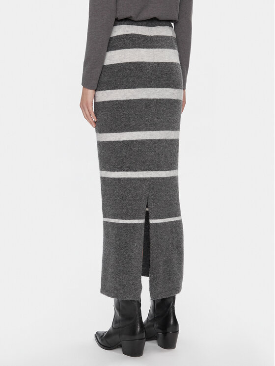 Pieces Pieces Φούστα pencil 17143482 Γκρι Regular Fit