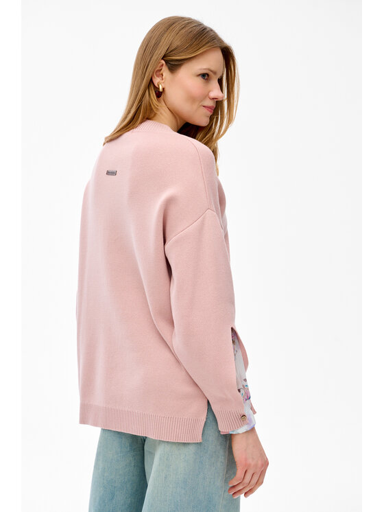 blue shadow blue shadow Sweter Celeste-2 Różowy Regular Fit