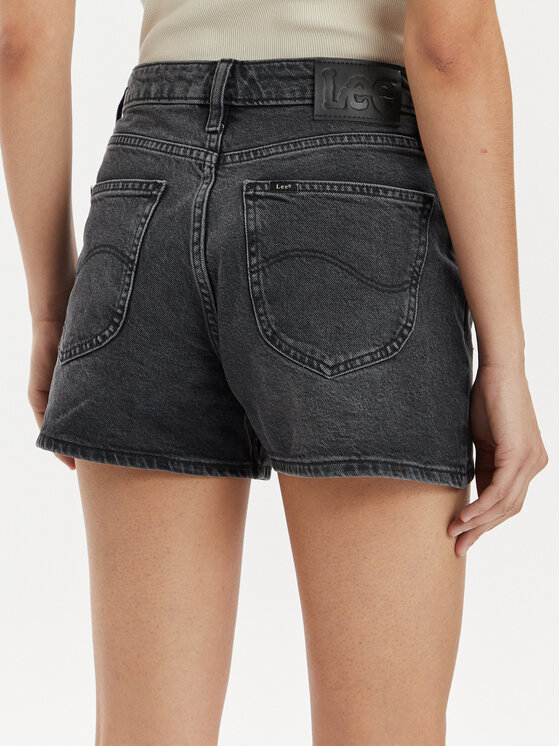 Lee Lee Džínsové šortky Carol 112348983 Čierna Regular Fit