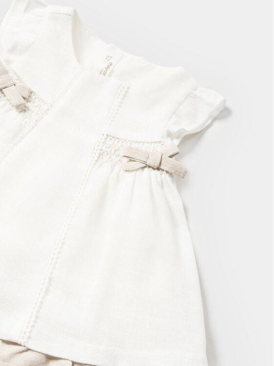 Mayoral Mayoral Sommerkleid 1828 Écru Regular Fit