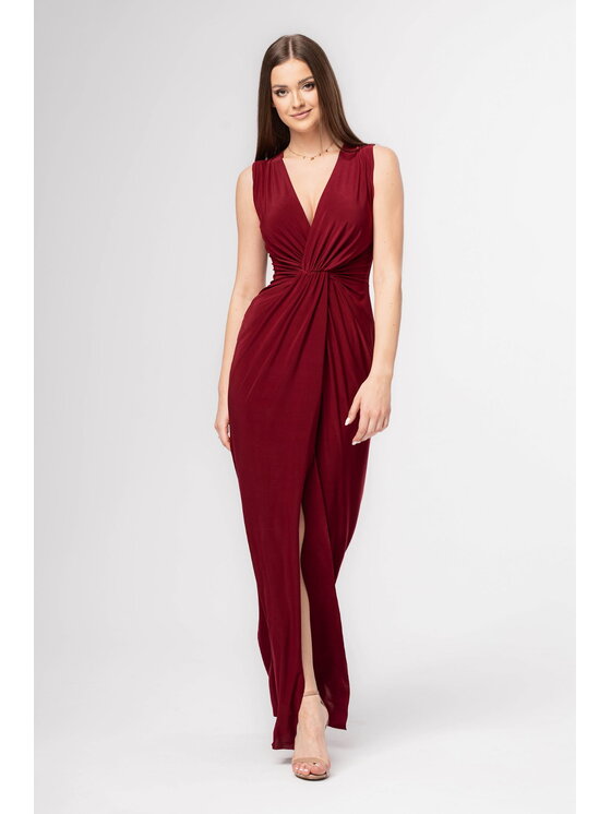 Aurora Aurora Elegantní šaty Bocca Bordó Feminine Fit
