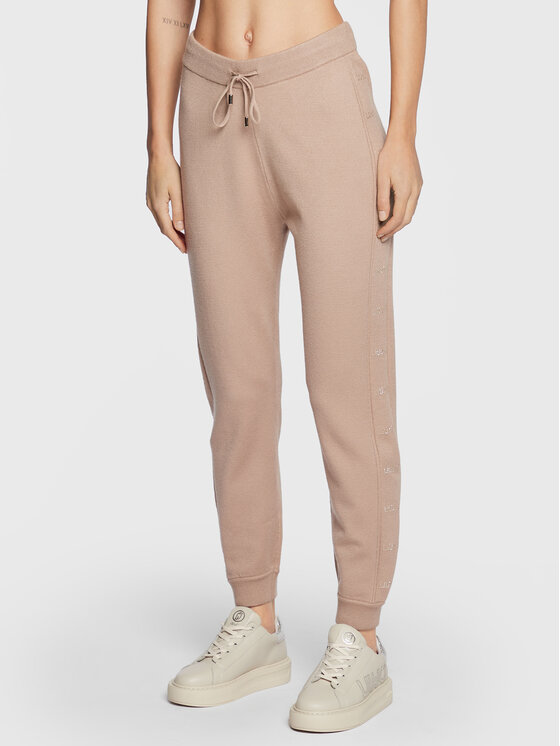 Liu Jo Sport Liu Jo Sport Megztos kelnės TF2106 MA63M Smėlio Regular Fit