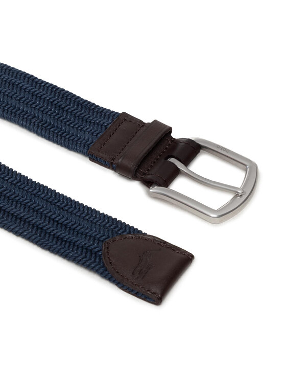 Polo Ralph Lauren Polo Ralph Lauren Pánsky opasok 35Mm Braid Stretch 405666041002 Tmavomodrá