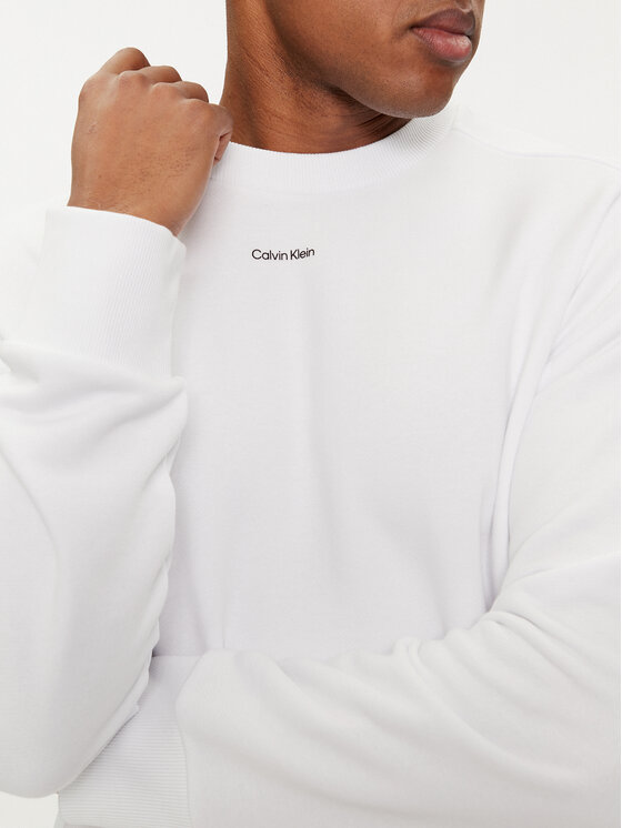 Calvin Klein Calvin Klein Felpa Nano Logo K10K112870 Bianco Regular Fit