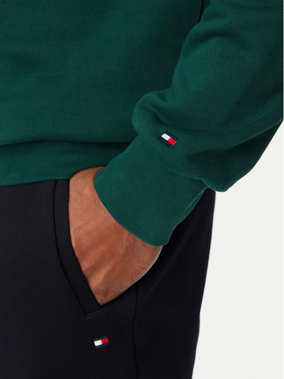 Tommy Hilfiger Tommy Hilfiger Bluza MW0MW44938 Zielony ciemny Regular Fit