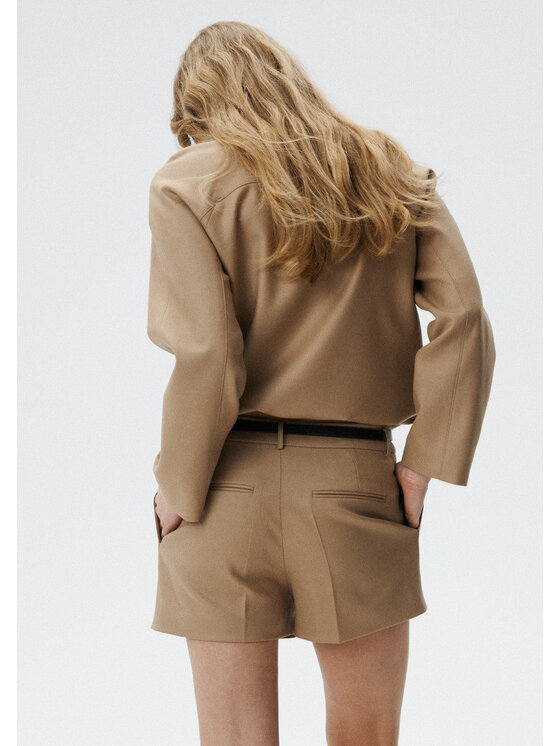 MARI PRETI MARI PRETI Bunda bomber Woolheaven Hnědá Regular Fit