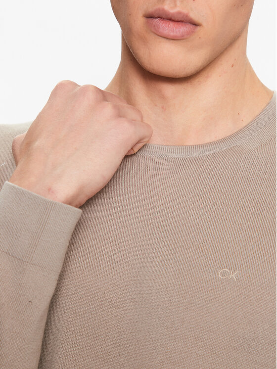 Calvin Klein Calvin Klein Sweter K10K109474 Beżowy Regular Fit