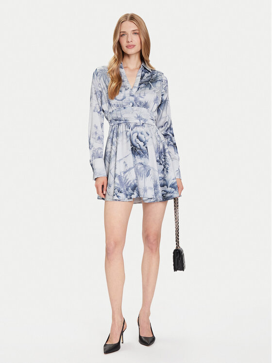 Guess Guess Coctailkleid W5YK00 WF1T2 Blau Regular Fit