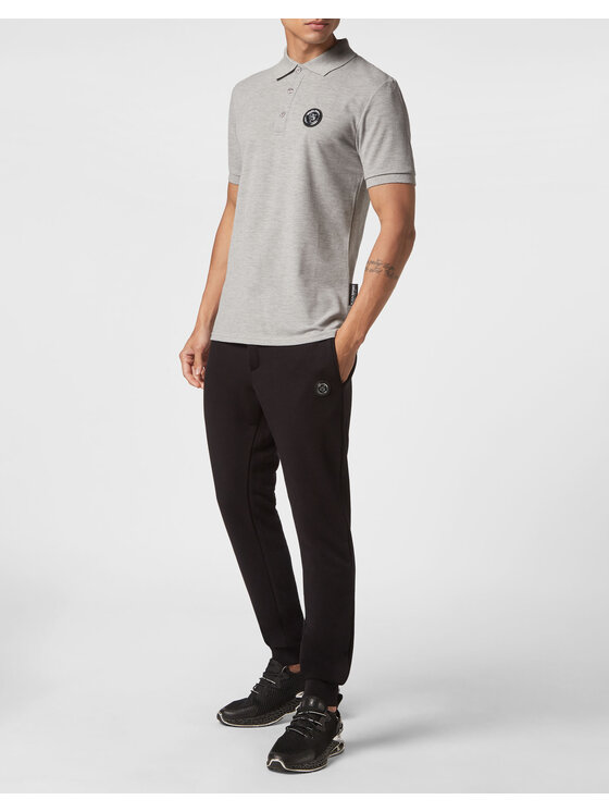 Plein Sport Plein Sport Polo 815 Szary Slim Fit