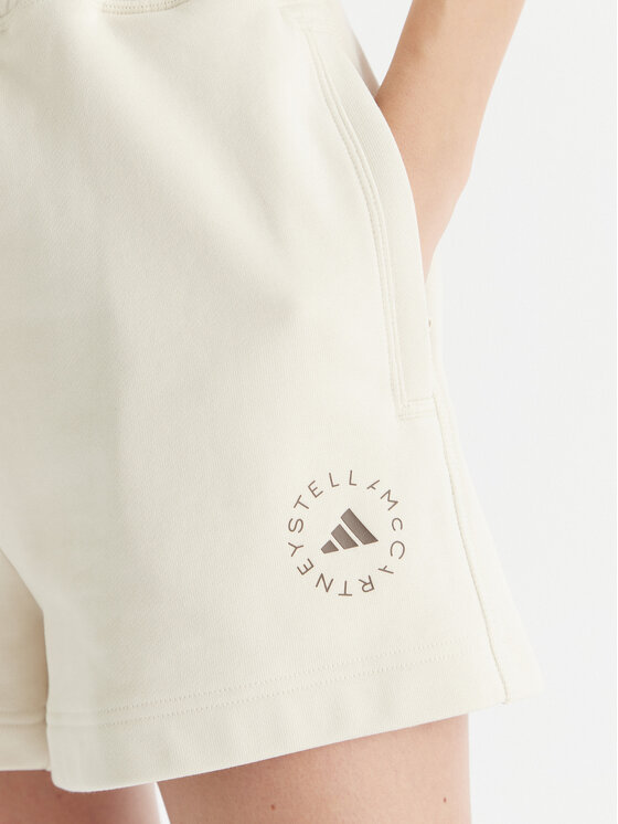 adidas by Stella McCartney adidas by Stella McCartney Športne kratke hlače True Casuals JX6786 Bež Loose Fit