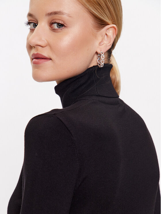 Liu Jo Liu Jo Bluză cu gât WF3126 MA18F Negru Regular Fit