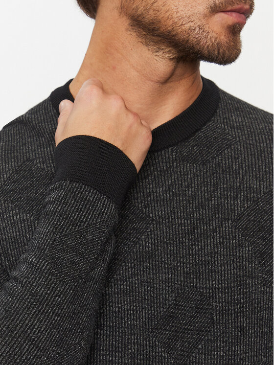 BOSS Boss Maglione Motivo 50500675 Nero Regular Fit