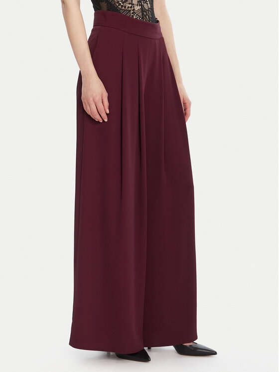 Rinascimento Rinascimento Palazzo hlače CFC0125495003 Tamnocrvena Wide Leg