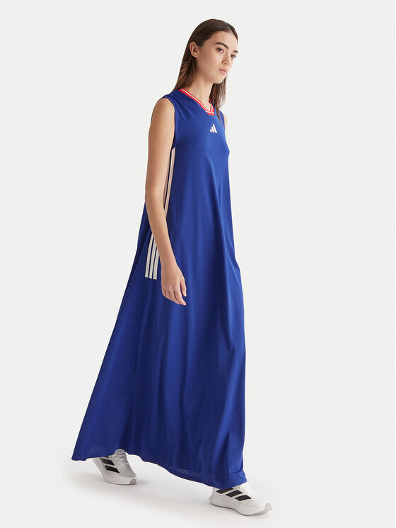 adidas adidas Kasdieninė suknelė Tiro Cut 3-Stripes Soft Mesh JW6819 Mėlyna Regular Fit