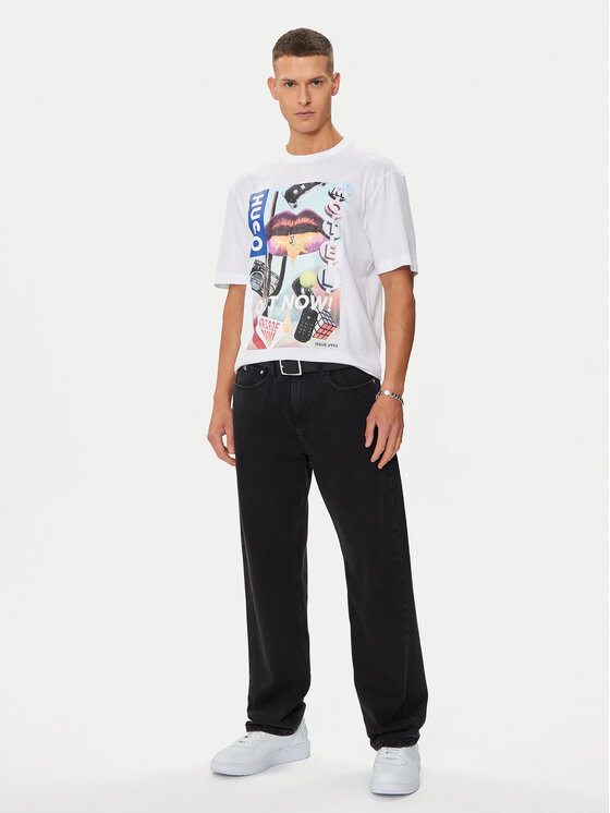 HUGO Hugo T-Shirt Narcado 50513316 Biały Relaxed Fit