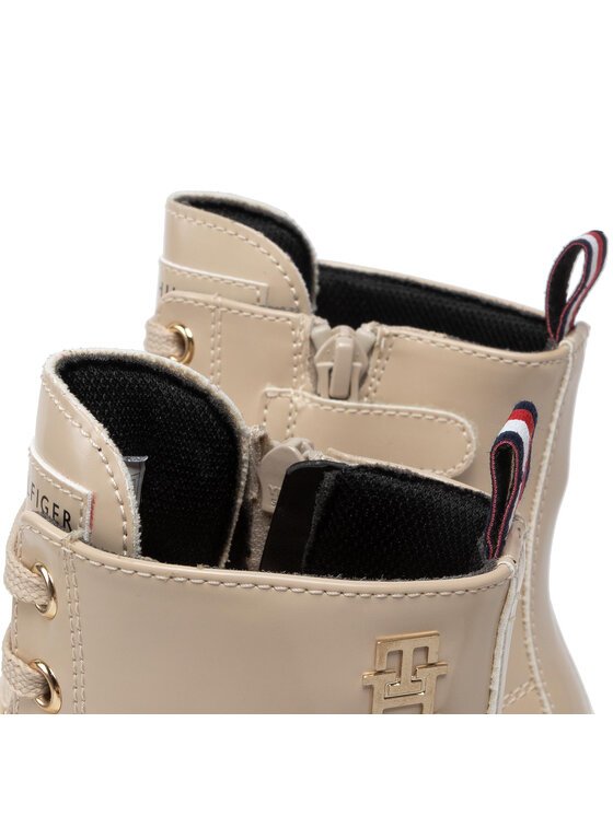 Tommy Hilfiger Tommy Hilfiger Trapery Lace-Up Bootie T4A5-32411-1453500 M Beżowy