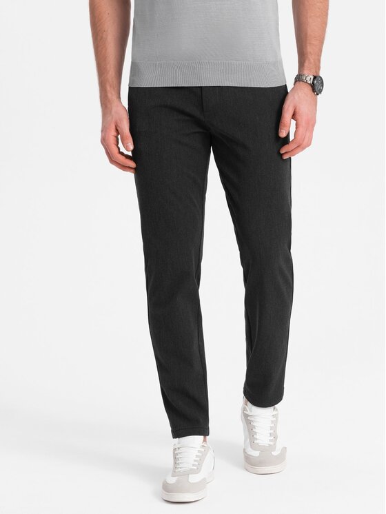 Ombre Ombre Chino kalhoty OM-PACP-0191 Šedá Regular Fit