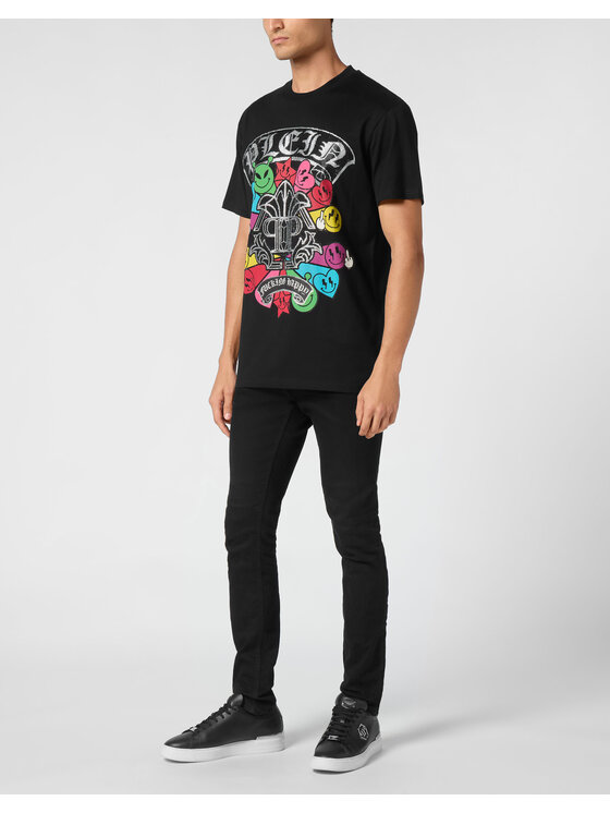 PHILIPP PLEIN PHILIPP PLEIN T-Shirt 22269 Czarny Regular Fit