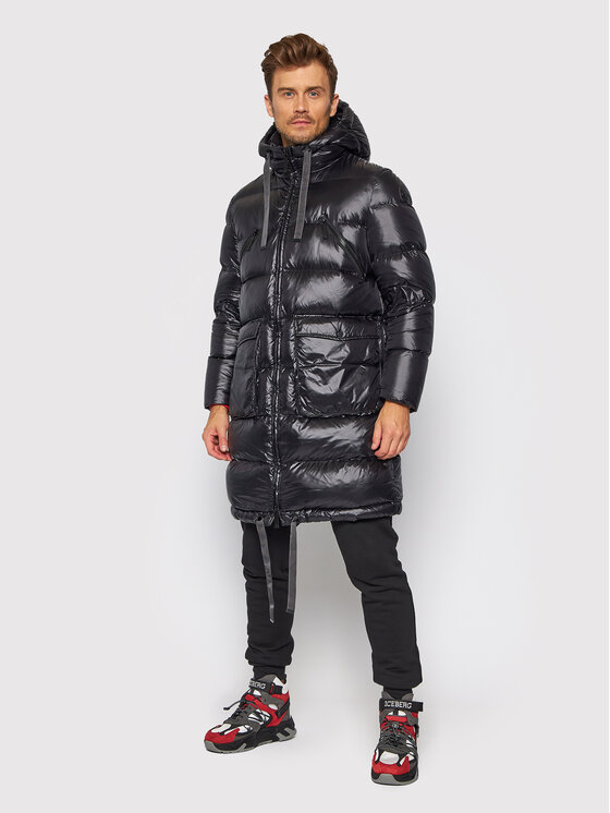 Trussardi Płaszcz zimowy 52S00628 Czarny Regular Fit