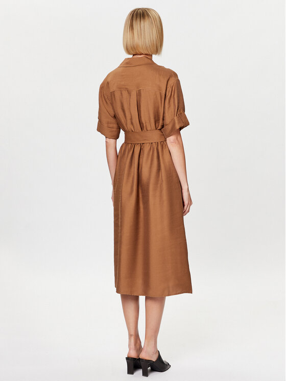 Seidensticker Seidensticker Сукня-сорочка 60.134732 Коричневий Regular Fit