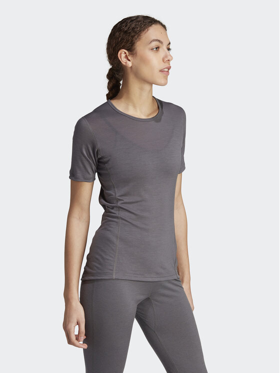 adidas adidas Termoaktīva apģērba augšdaļa Xperior Merino 150 HZ8550 Pelēks Slim Fit