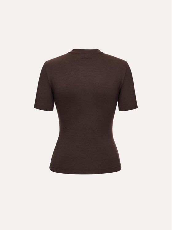 La Mania La Mania T-shirt SWING Marrone Basic Fit
