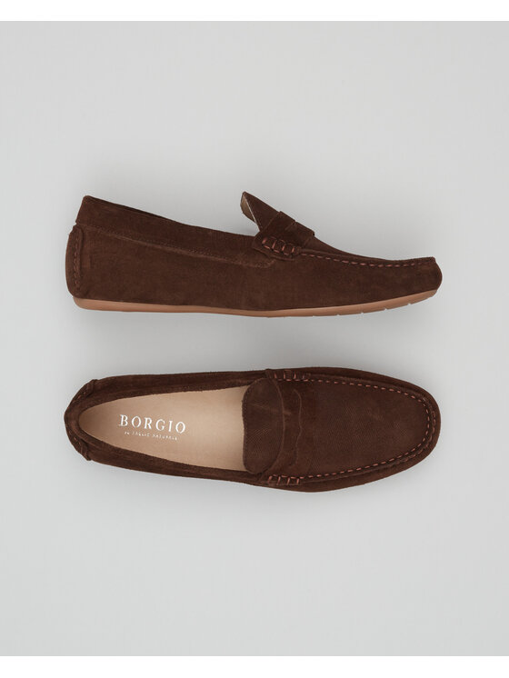 Borgio Borgio Mokasyny F304_zamsz_brown Brązowy