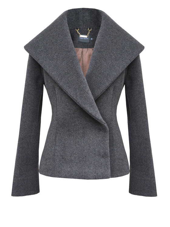 Kasia Zapała Kasia Zapała Kurtka zimowa Nubia Szary Slim Fit