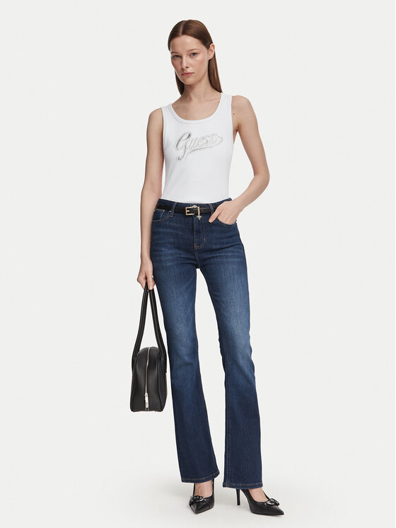 Guess Guess Felső W6YP30 K4380 Fehér Slim Fit