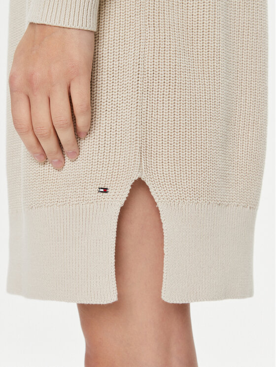 Tommy Hilfiger Tommy Hilfiger Trikotažinė suknelė WW0WW39375 Smėlio Relaxed Fit