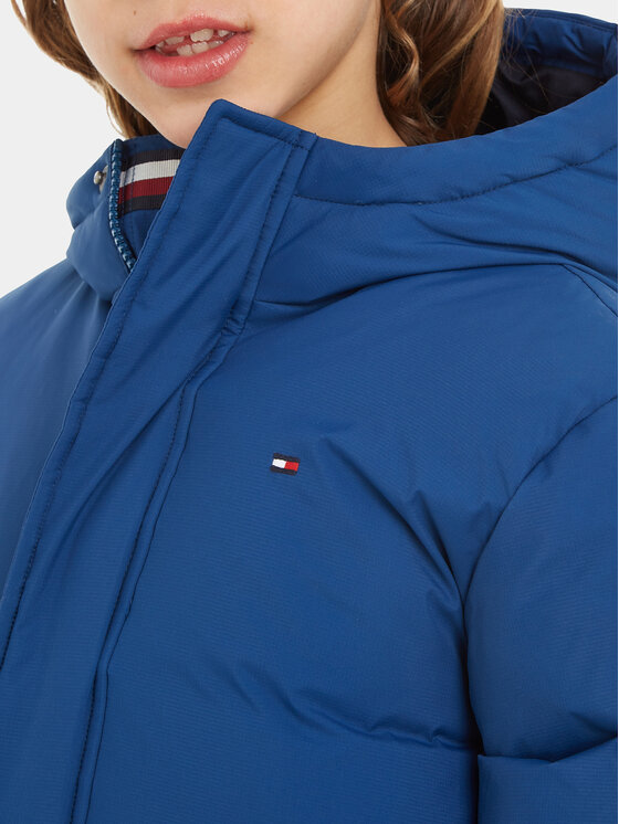Tommy Hilfiger Tommy Hilfiger Pūkinė striukė KS0KS00488 Mėlyna Relaxed Fit