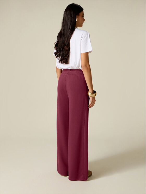 Oltre Oltre Pantaloni di tessuto P842J002672N036 Bordeaux Baggy Fit