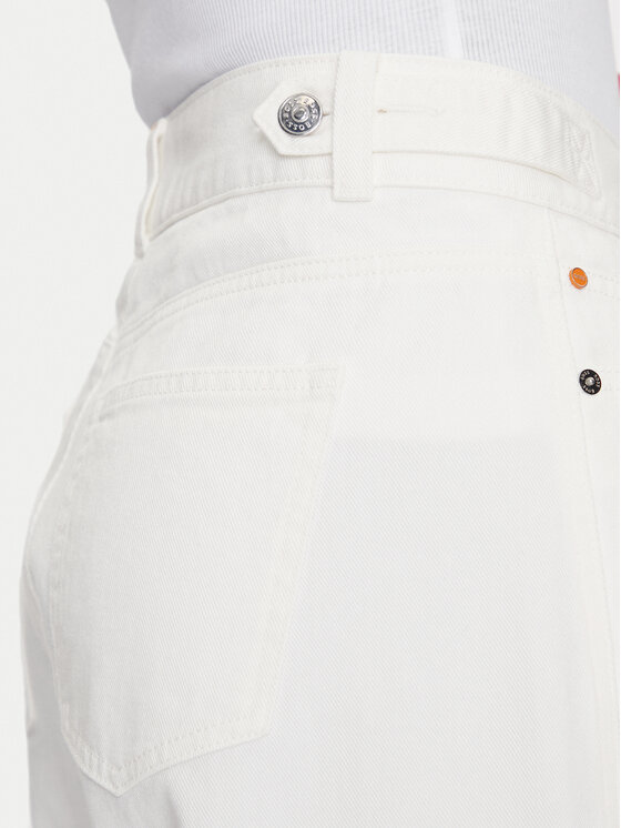 BOSS BOSS Jeansy Talashea 50537020 Écru Wide Leg