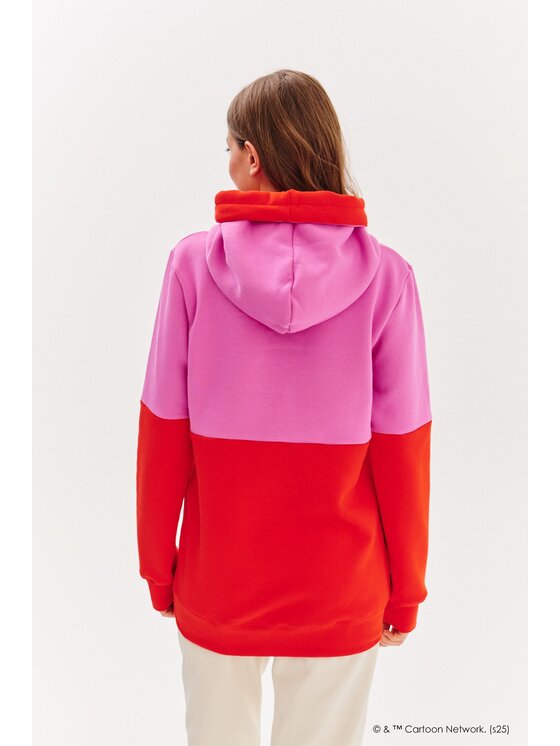 NAOKO NAOKO Mikina Blossom Bubblegum Červená Regular Fit