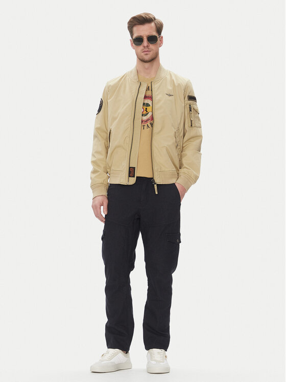 Aeronautica Militare Aeronautica Militare Geacă bomber 251AB2216CT3501 Bej Regular Fit