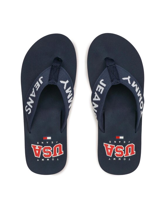 Tommy Jeans Japanke Flip Flop Logo Tape EM0EM01147 Tamnoplava