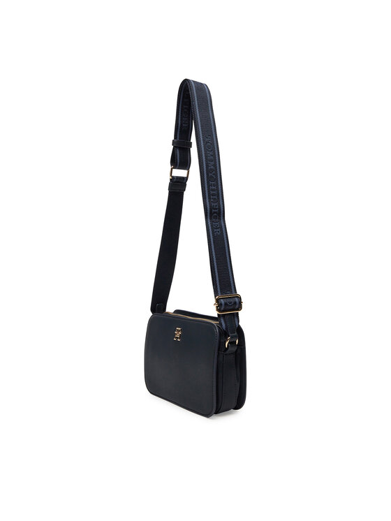 Tommy Hilfiger Tommy Hilfiger Torebka Th Logotape Camera Bag AW0AW17229 Granatowy