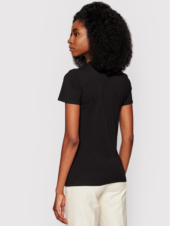 Trussardi Trussardi Majica 56T00363 Črna Slim Fit