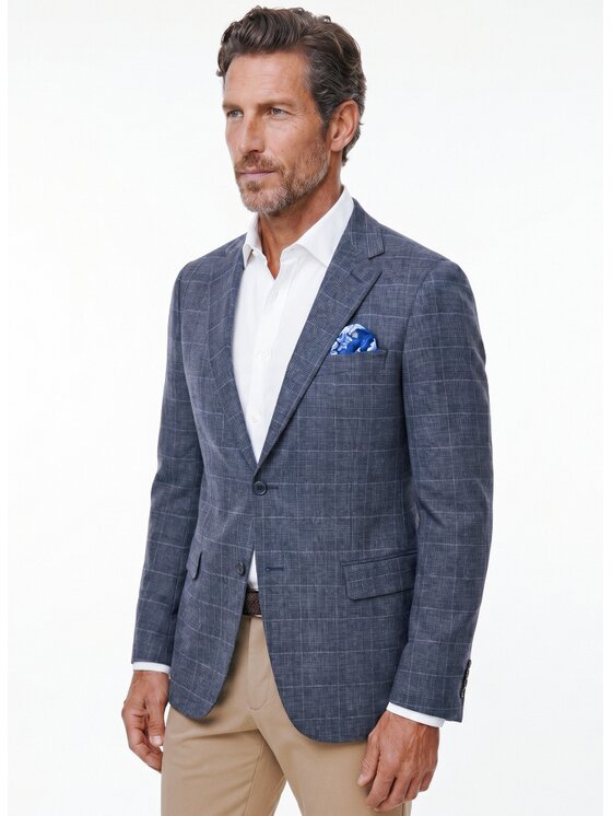 Pako Lorente Pako Lorente Marynarka P26WF-3X-004 Granatowy Slim Fit