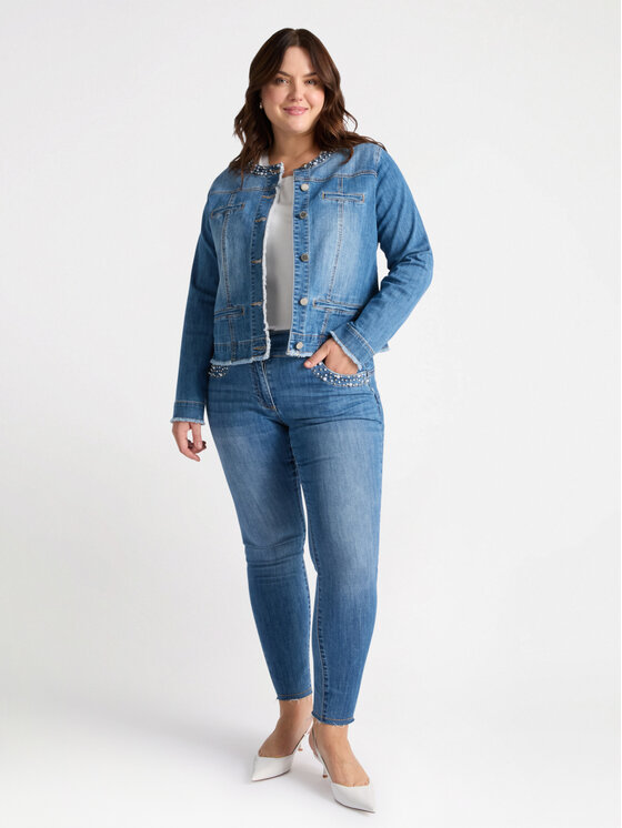 Fiorella Rubino Fiorella Rubino Giacca di transizione R492T001169N004 Turchese Boxy Fit