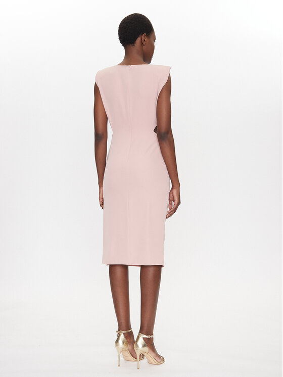 Fracomina Fracomina Coctailkleid FQ25SD2004W47601 Rosa Slim Fit