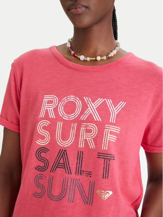 Roxy Roxy T-shirt ERJZT06024 Ružičasta Regular Fit