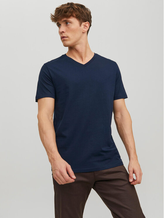 Jack&Jones Jack&Jones Majica Basic 12156102 Mornarsko modra Standard Fit