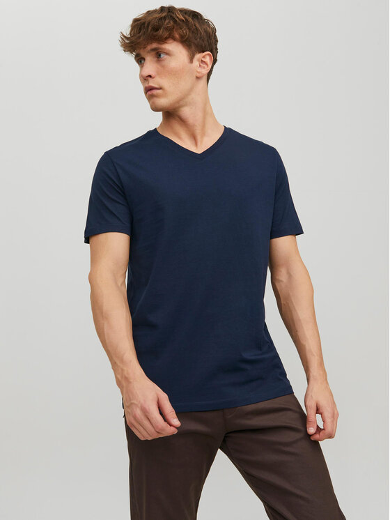 Jack&Jones T-krekls Basic 12156102 Tumši zils Standard Fit