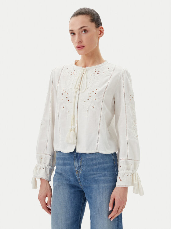 TWINSET TWINSET Bluză 241TT2010 Alb Regular Fit