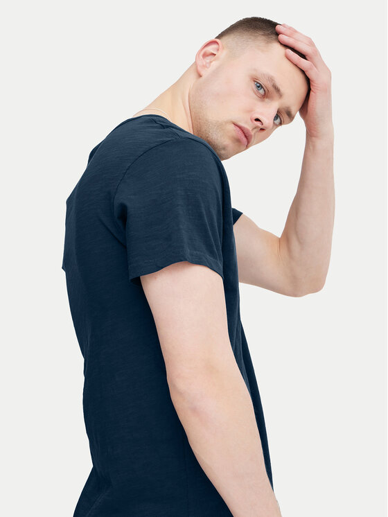 Blend Blend T-krekls 20717013 Tumši zils Regular Fit