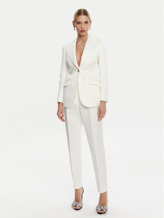 Dolce&Gabbana Dolce&Gabbana Szövet nadrág FTAM2T FJTBV Fehér Regular Fit