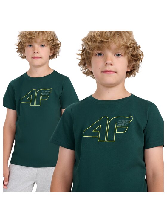 4F 4F T-shirt 4FJWAW25TTSHM2417-46S Verde Regular Fit
