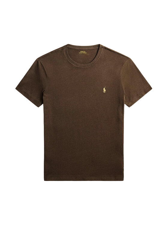Polo Ralph Lauren Polo Ralph Lauren Тишърт 710671438533 Тъмнокафяв Custom Slim Fit